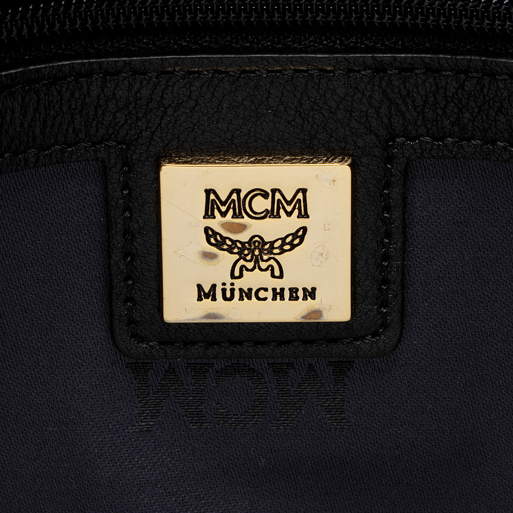 MCM Visetos Studded Stark Medium Backpack
