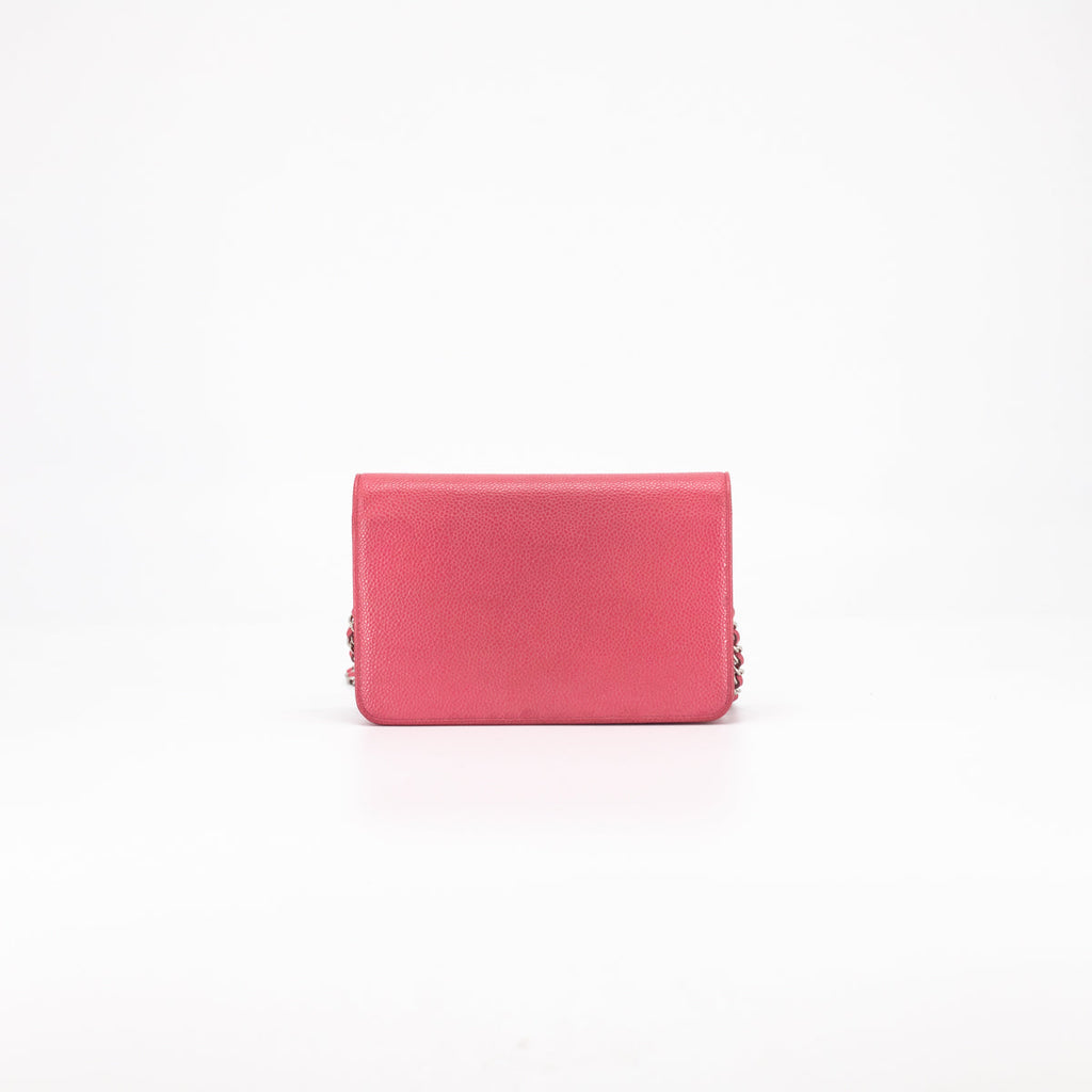 Chanel Caviar Coco Wallet On Chain Pink