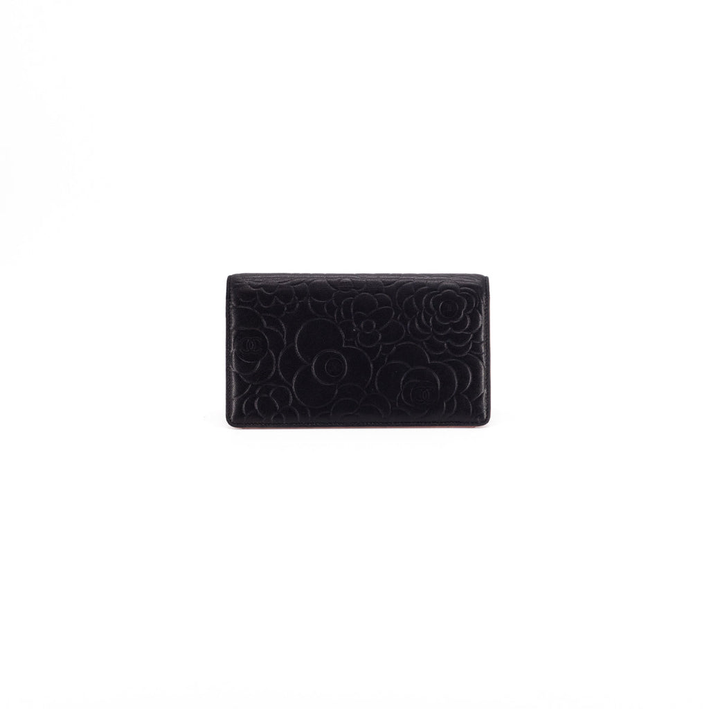 Chanel Camelia Wallet Black