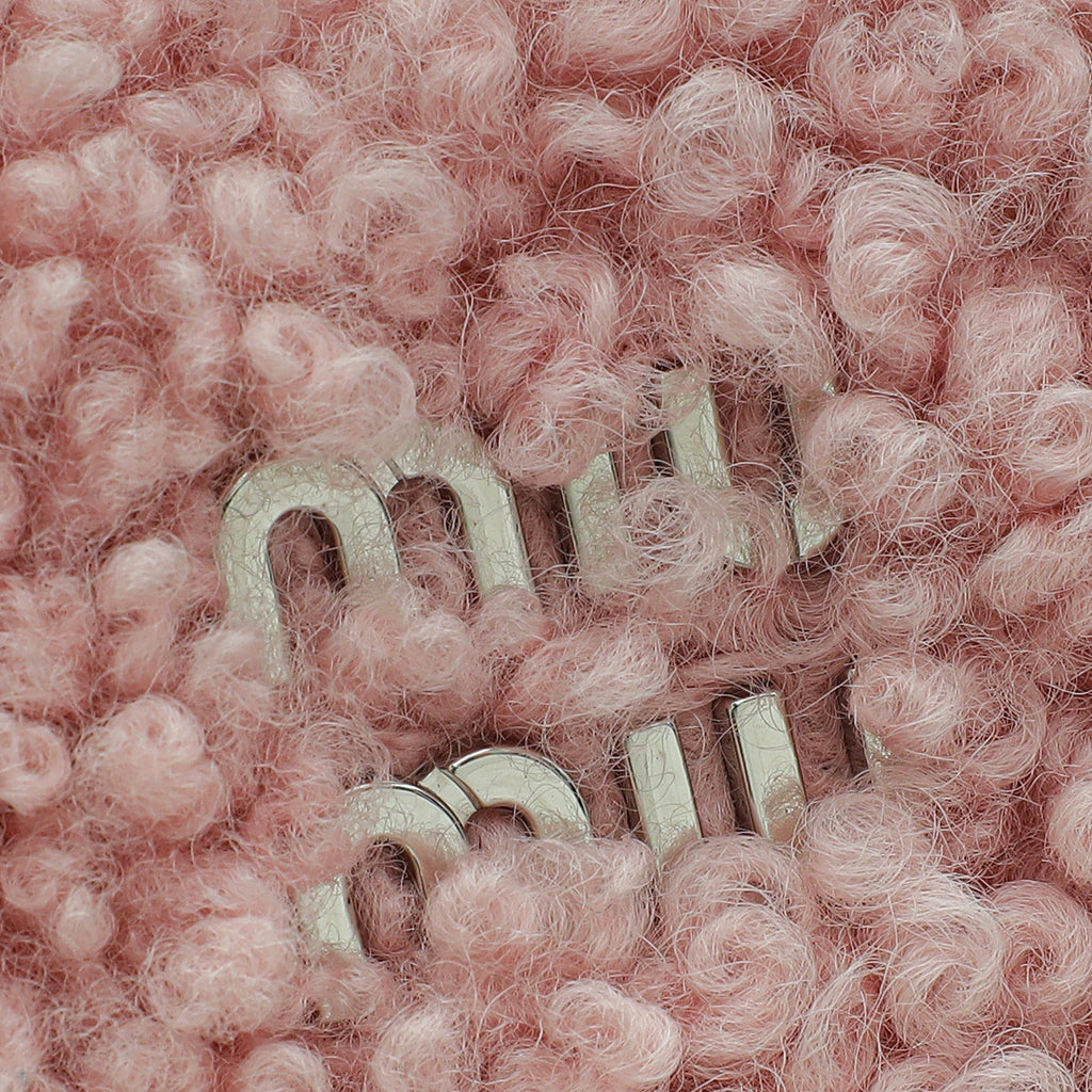 Miu Miu Rosa Shearling Mini Wander Handle Bag