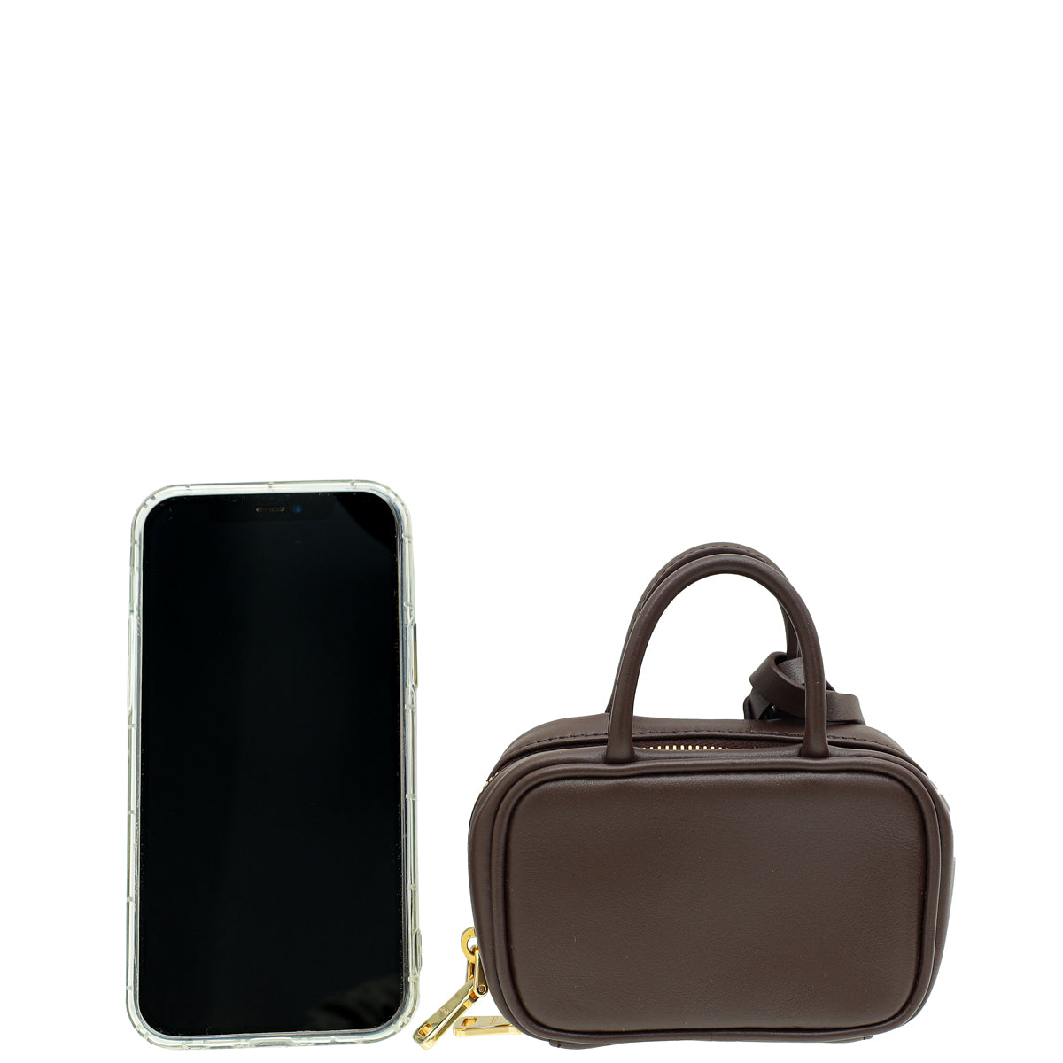 Miu Miu Chocolate Brown Beau Micro Bag Charm