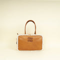Miu Miu Bicolor Beau Shearling Top-Handle Bag