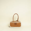Miu Miu Bicolor Beau Shearling Top-Handle Bag