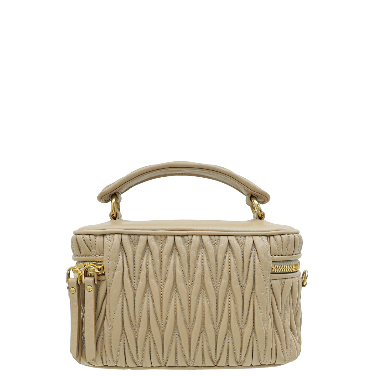 Miu Miu Sand Matelassé Nappa Shoulder Bag