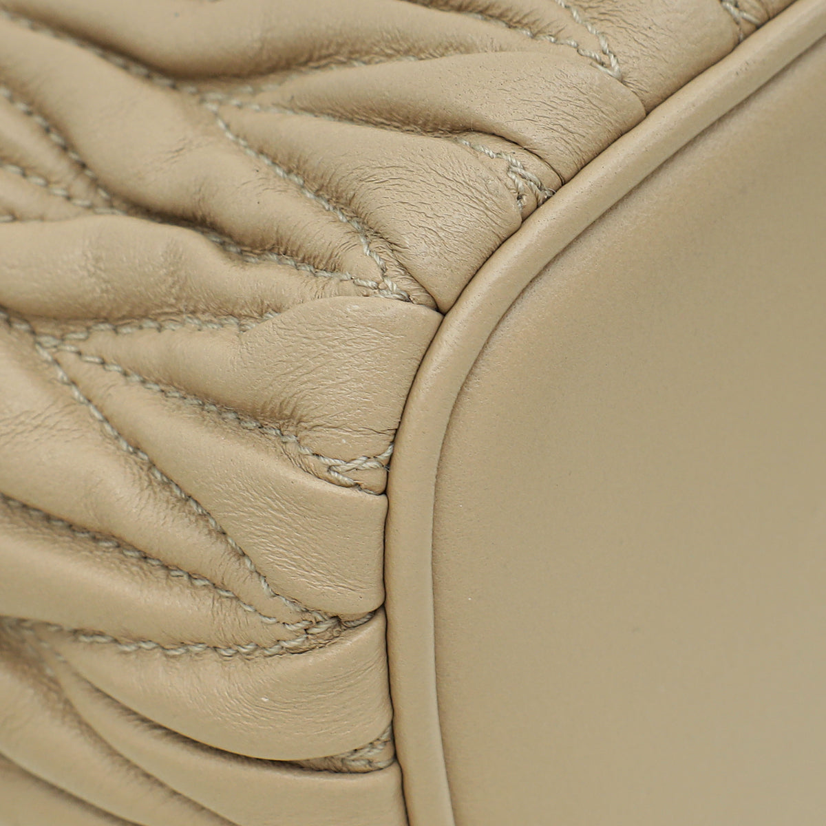 Miu Miu Sand Matelassé Nappa Shoulder Bag