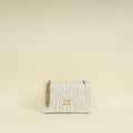 Miu Miu White Matelasse Chain Flap Bag