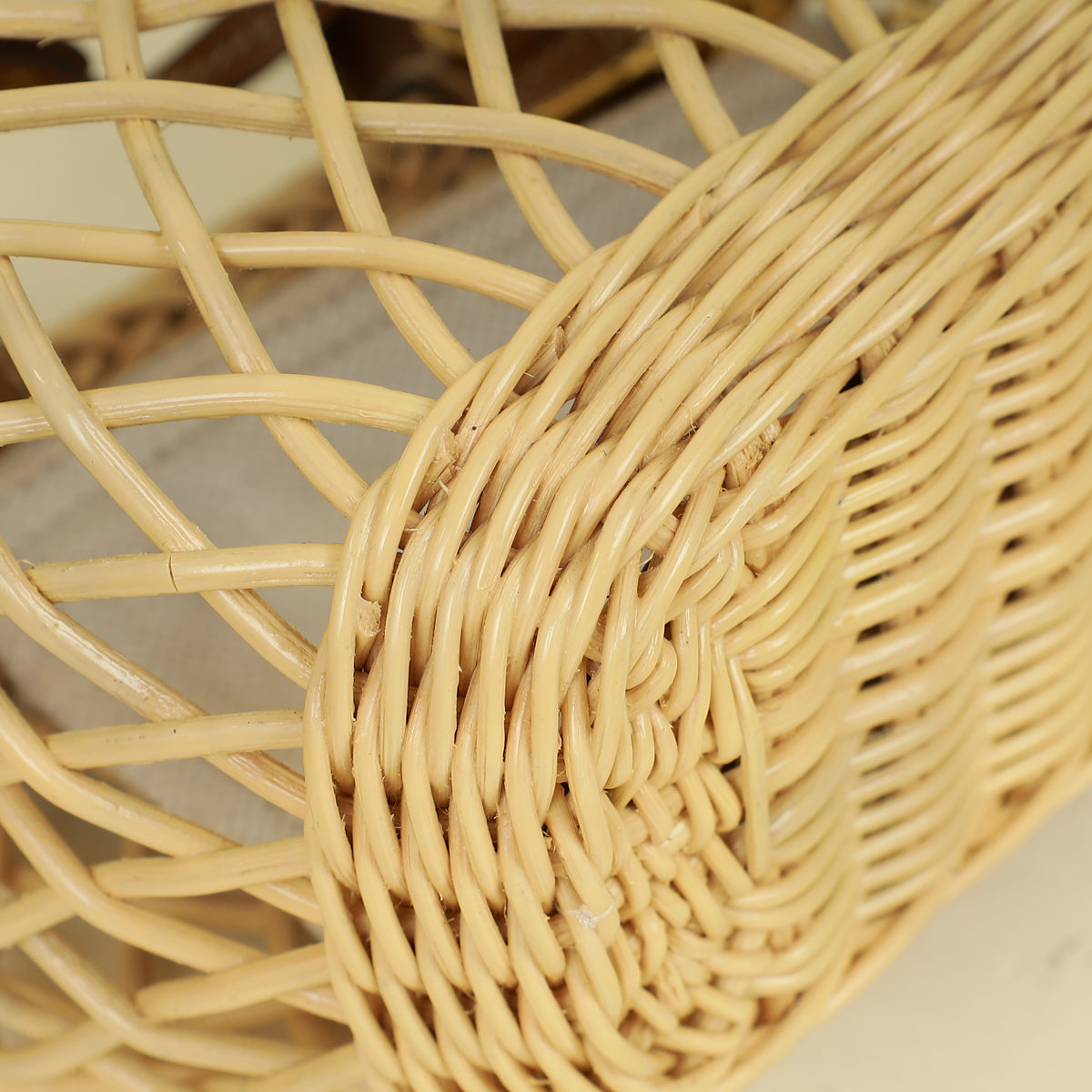Miu Miu Bicolor Wicker Basket Tote Bag