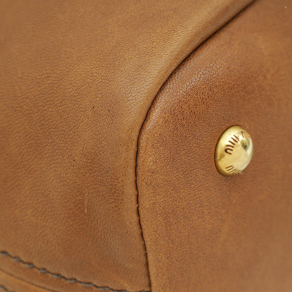 Miu Miu Oak Aventure Tote Archive Medium Bag