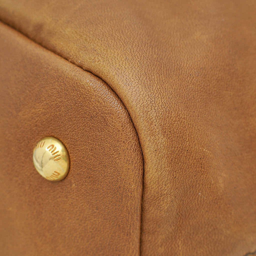 Miu Miu Oak Aventure Tote Archive Medium Bag
