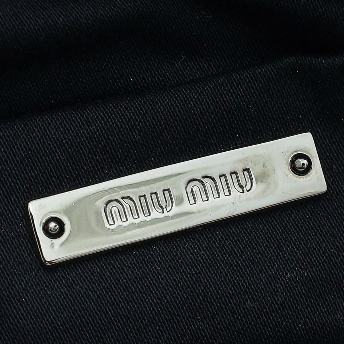 Miu Miu Metallic Silver Matelasse Frame Clutch