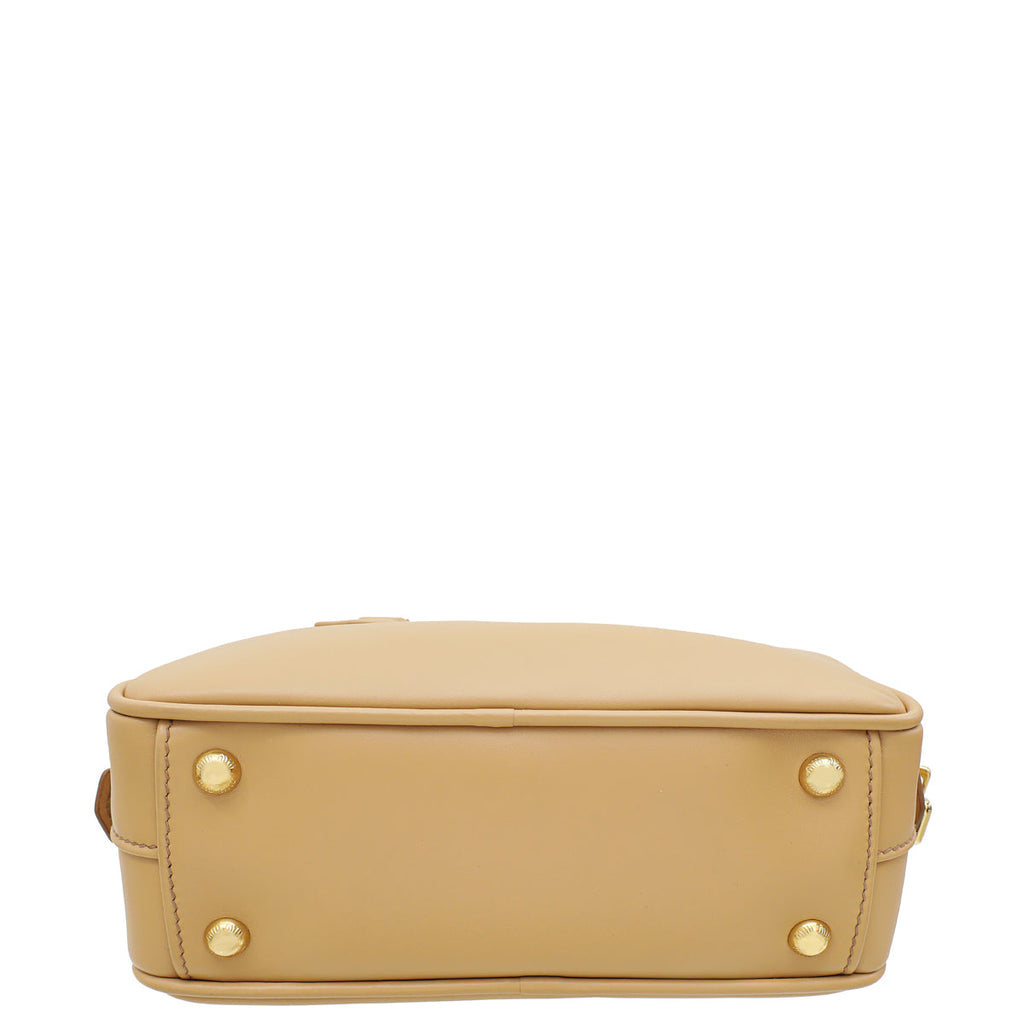 MIU MIU Noisette Beige Arcadie Soft Padded Bag