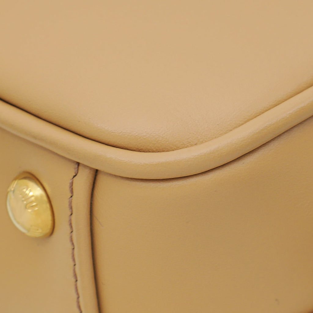 MIU MIU Noisette Beige Arcadie Soft Padded Bag