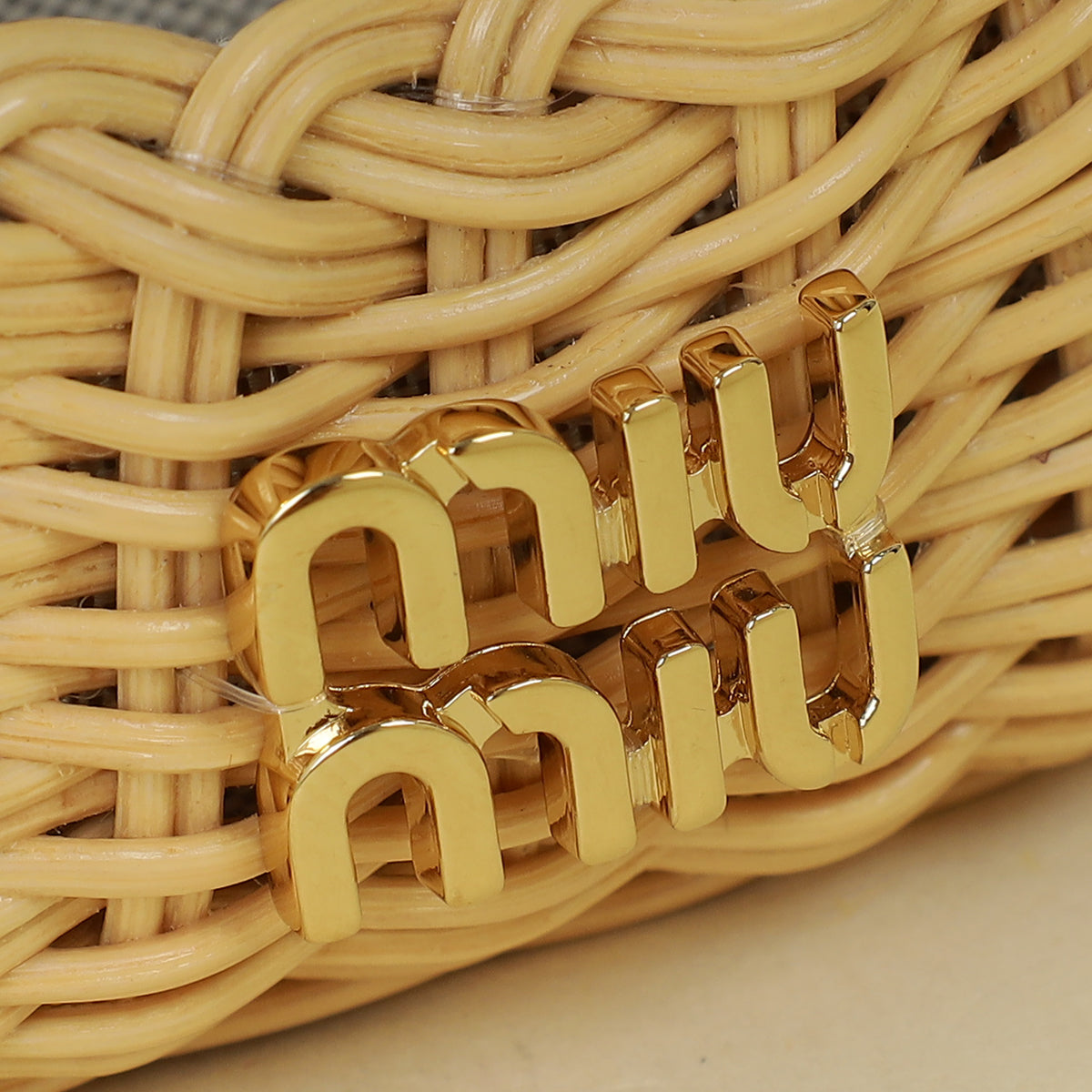 Miu Miu Bicolor Wander Wicker Bag Charm