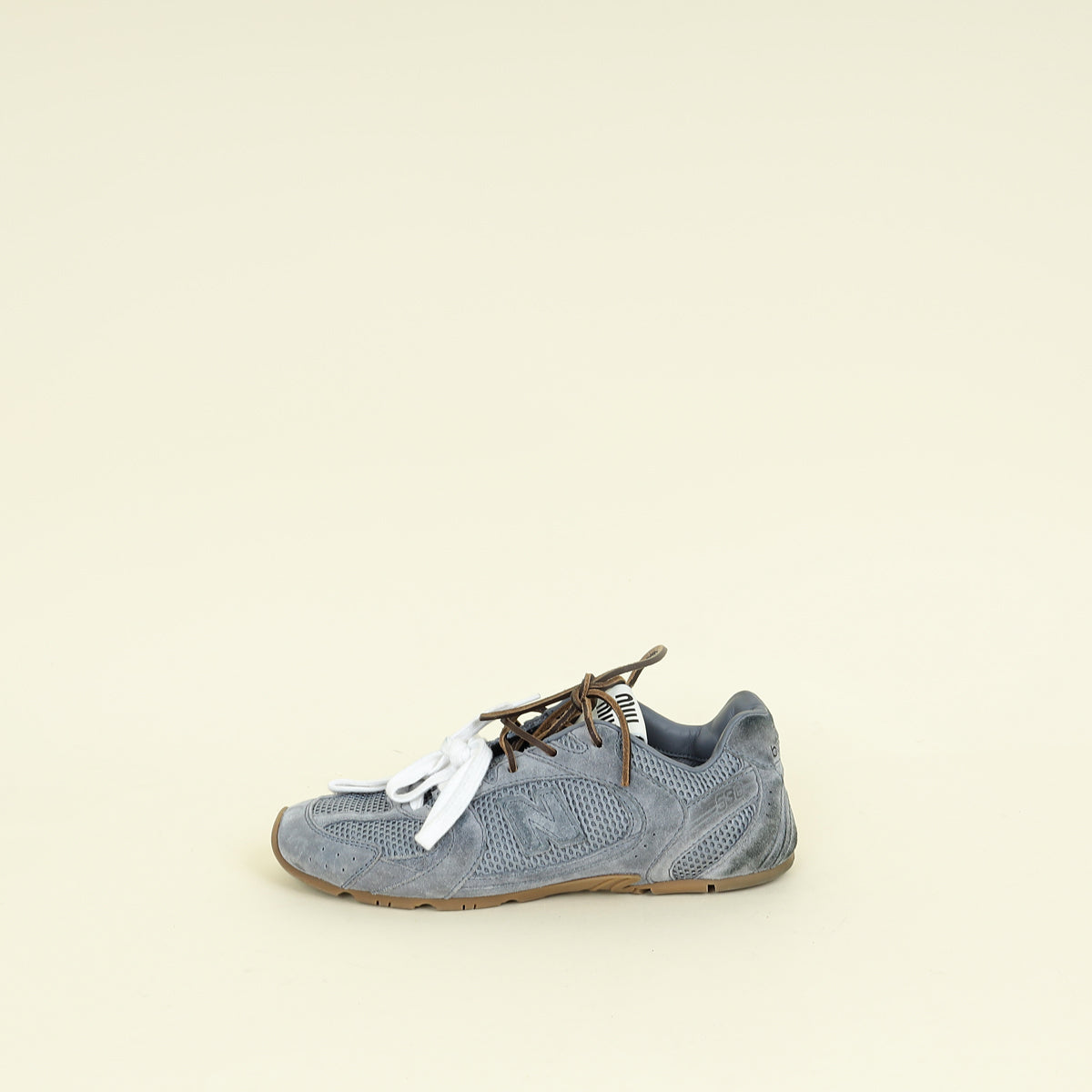 Miu Miu Periwinkle Blue x New Balance 530 SL Suede Sneakers 37