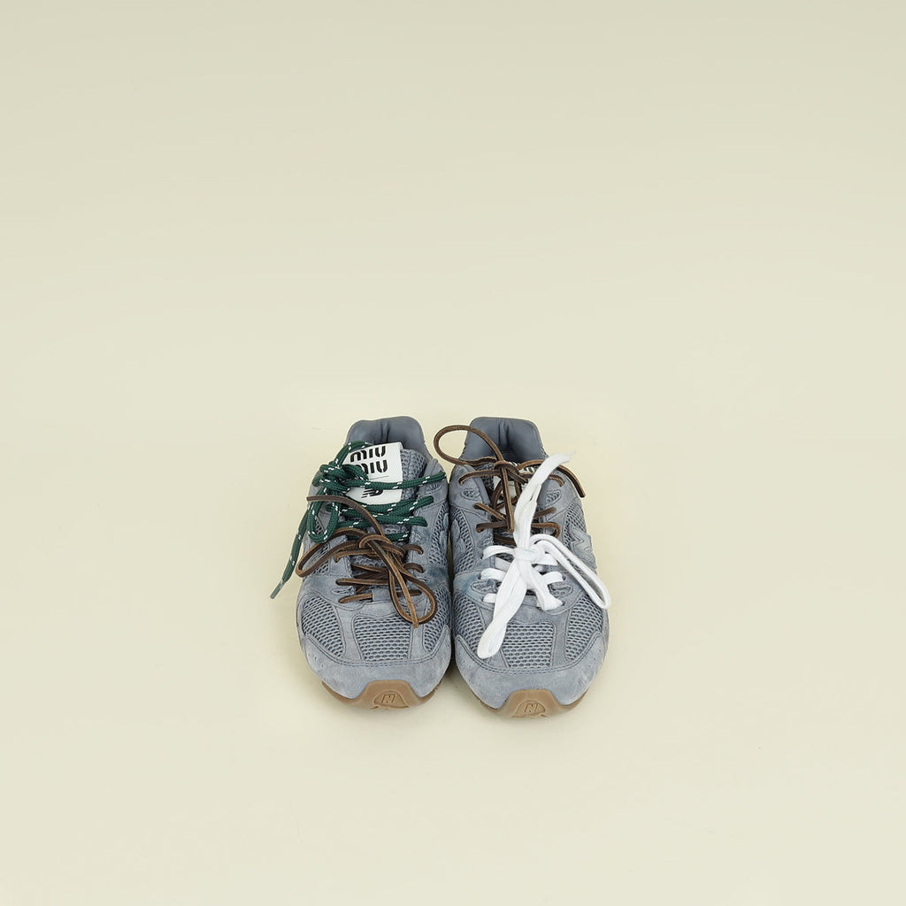 Miu Miu Periwinkle Blue x New Balance 530 SL Suede Sneakers 37
