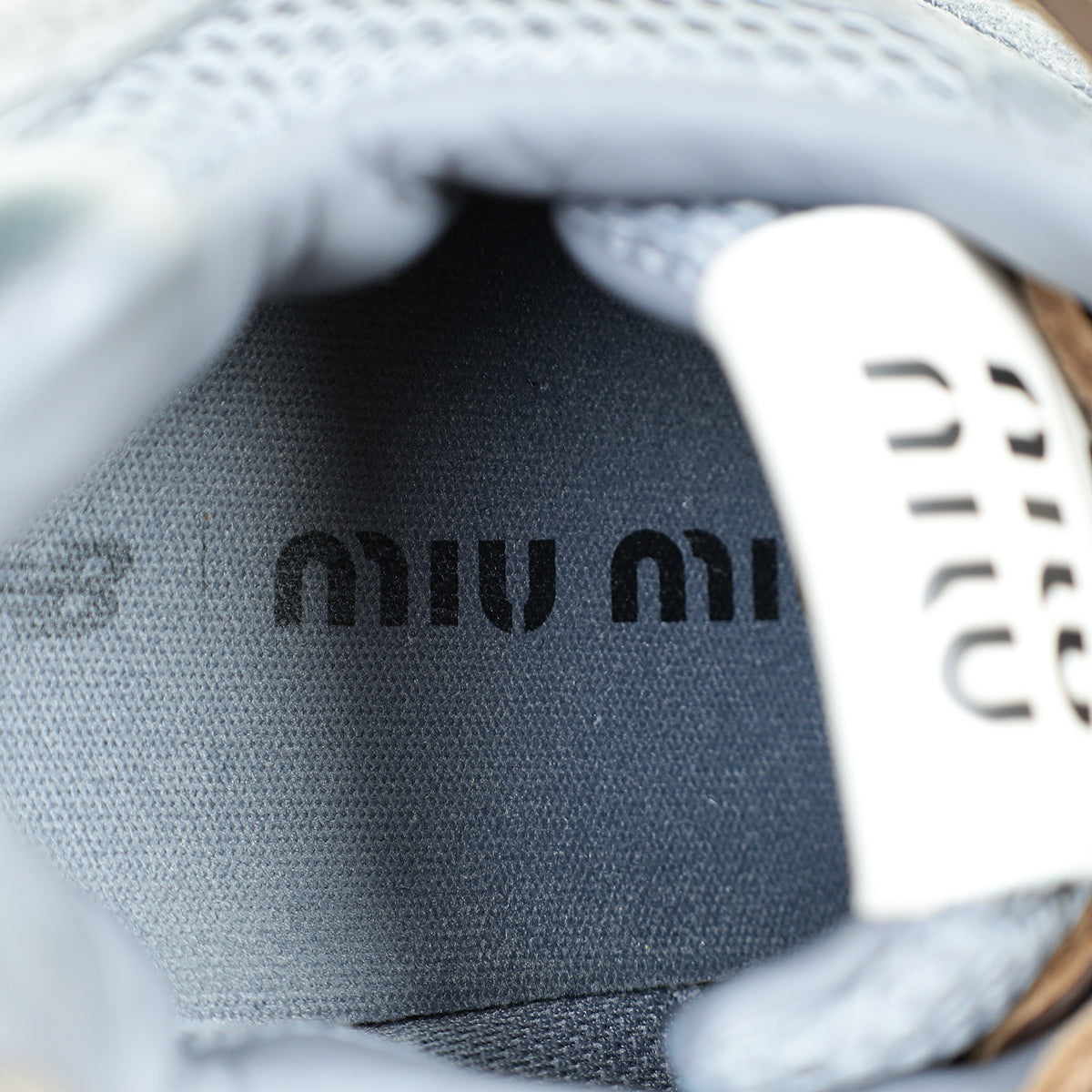 Miu Miu Periwinkle Blue x New Balance 530 SL Suede Sneakers 37