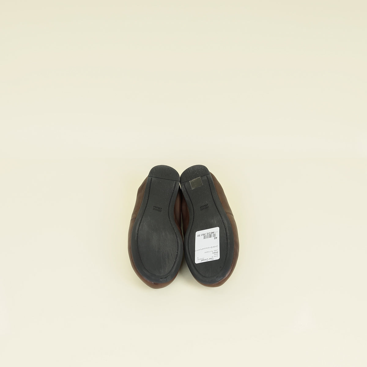 Miu Miu Briarwood Ruches Nappa Ballerinas 40