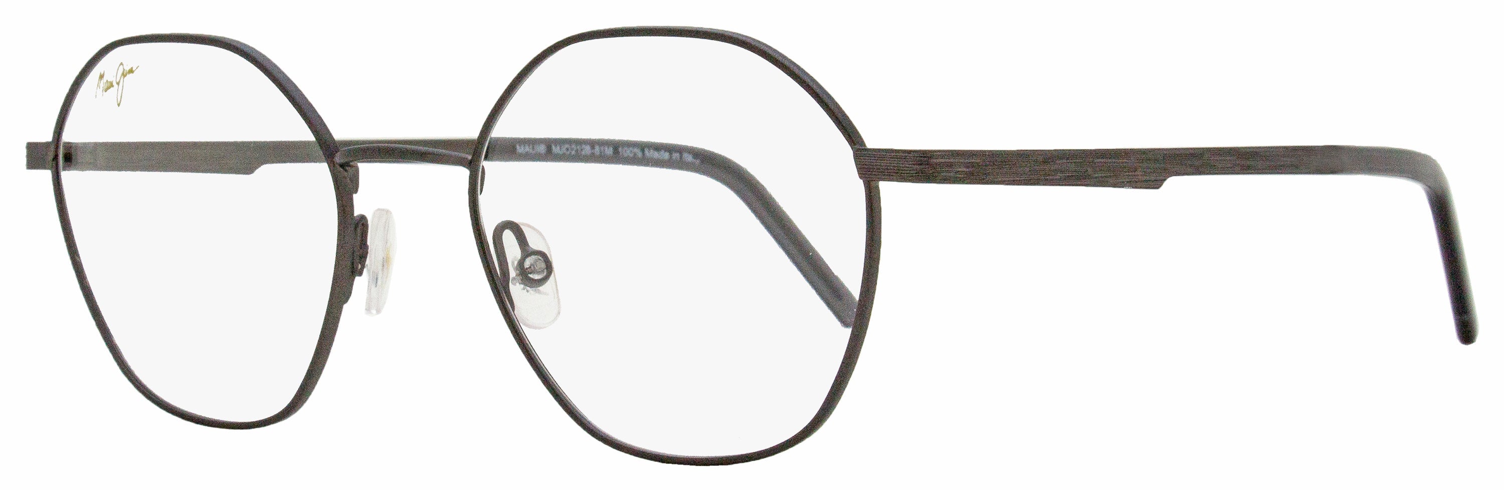 Maui Jim Hexagonal Eyeglasses MJO2128 81M Matte Gunmetal 50mm Matte Gunmetal
