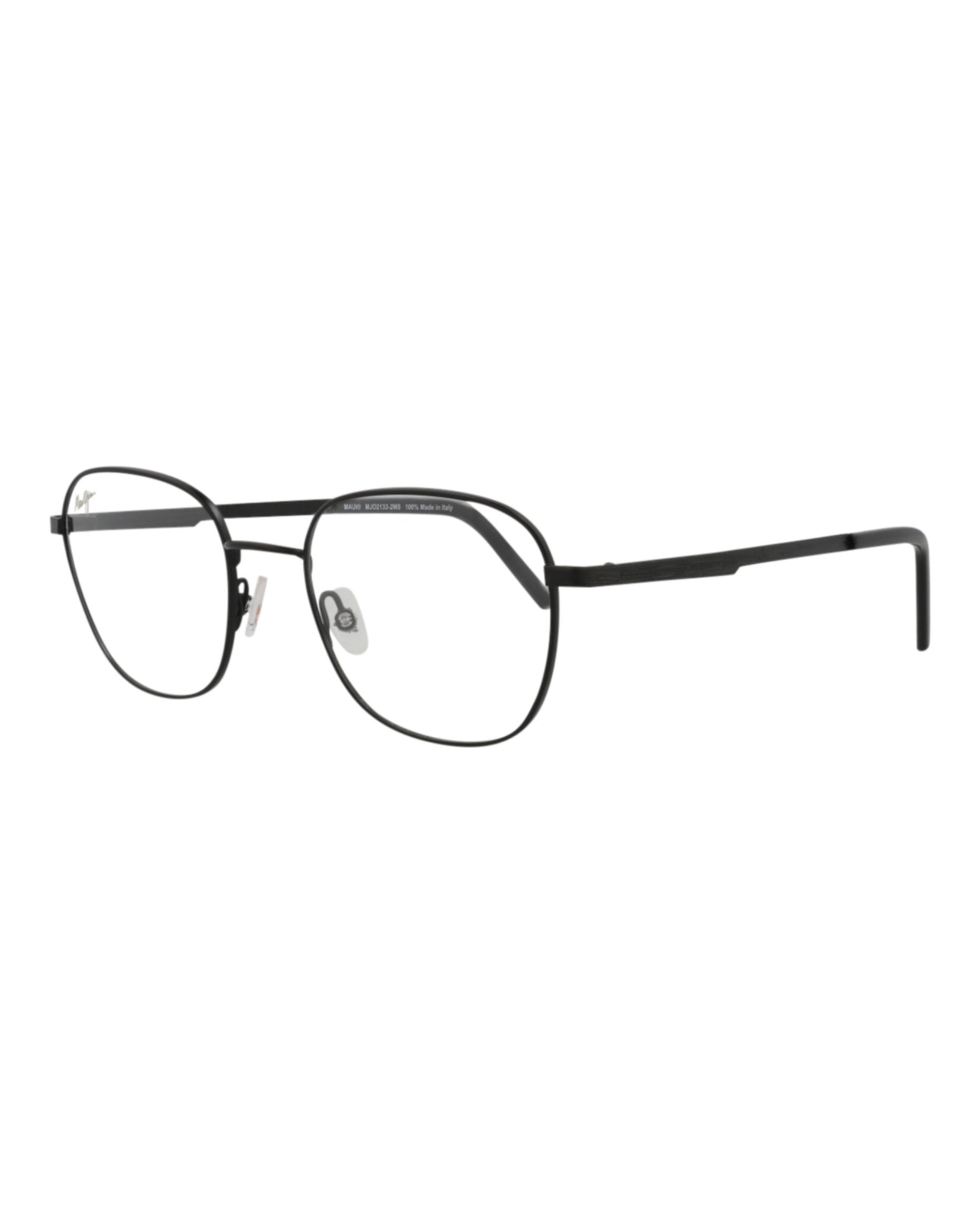 Maui Jim Mens Round/Oval Black Black Transparent Fashion Designer Eyewear