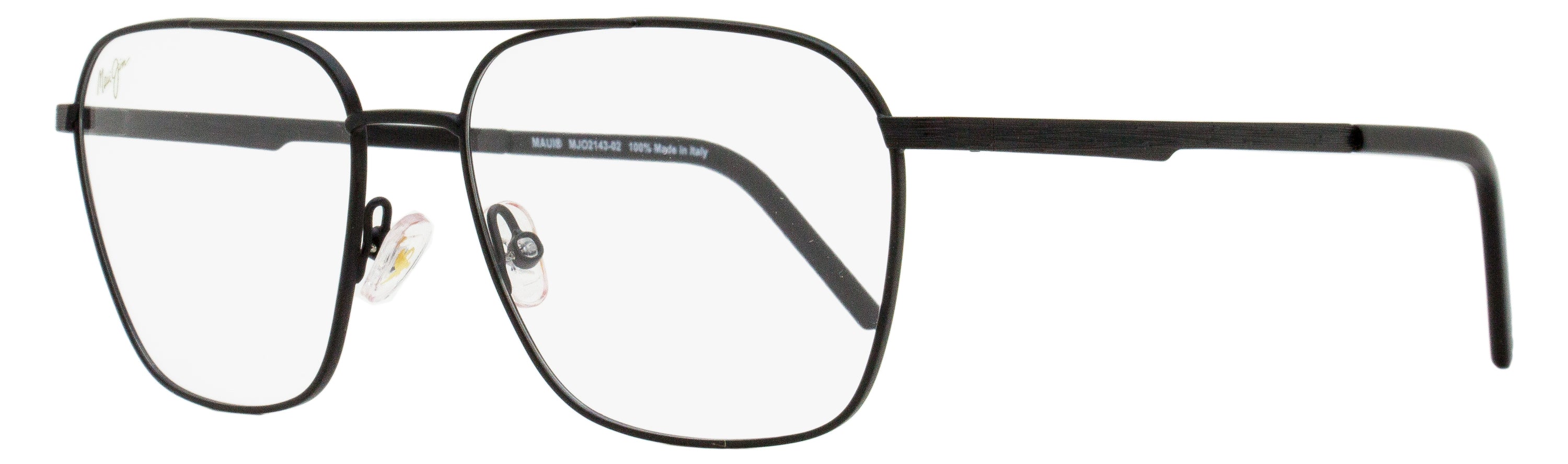 Maui Jim Pilot Eyeglasses MJO2143 02 Black 55mm Black