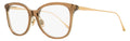 Maui Jim Rounded Square Eyeglasses MJO2221 28 Transparent Brown/Gold 52mm Transparent Brown Gold