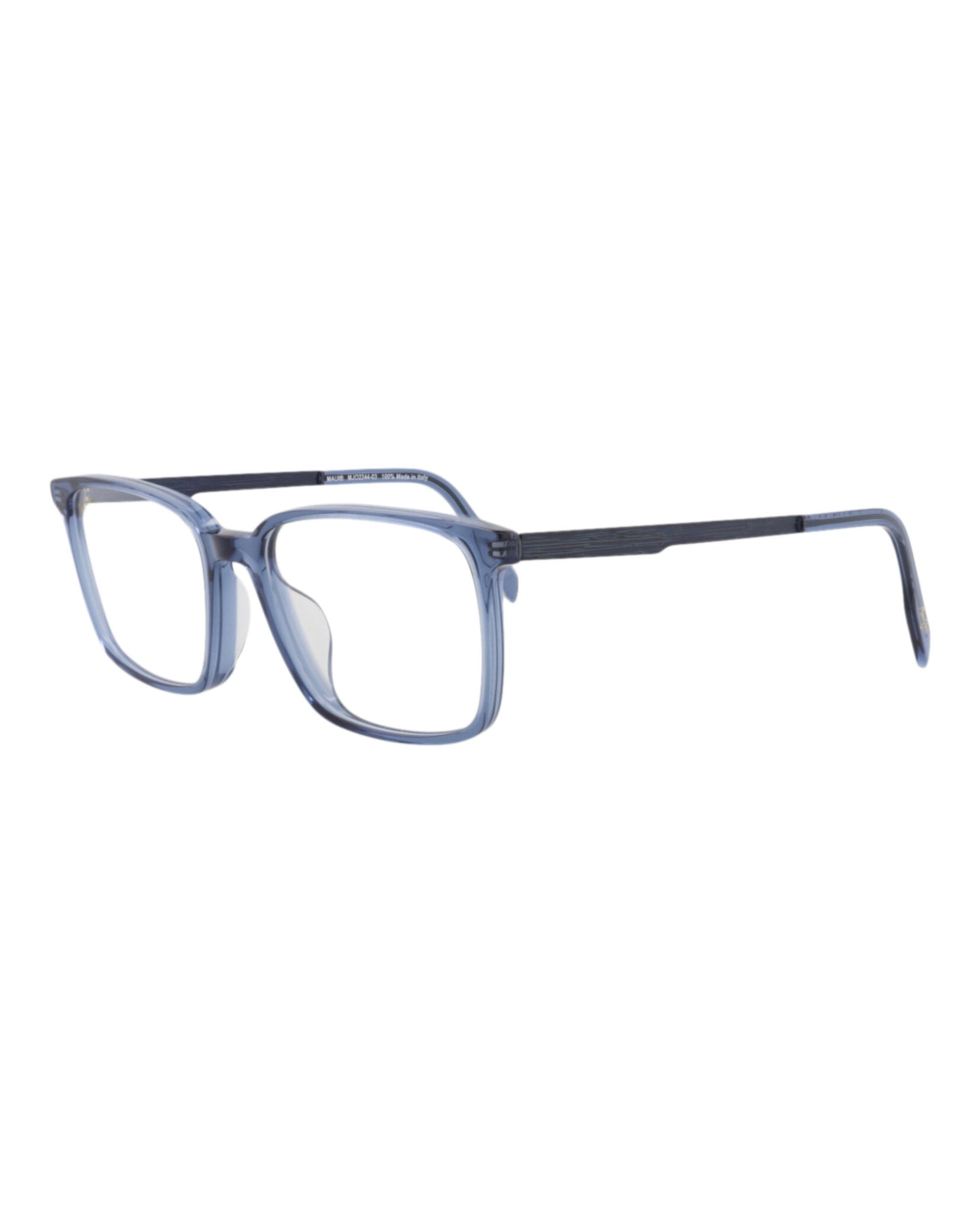 Maui Jim Mens Square/Rectangle Blue Blue Transparent Fashion Designer Eyewear