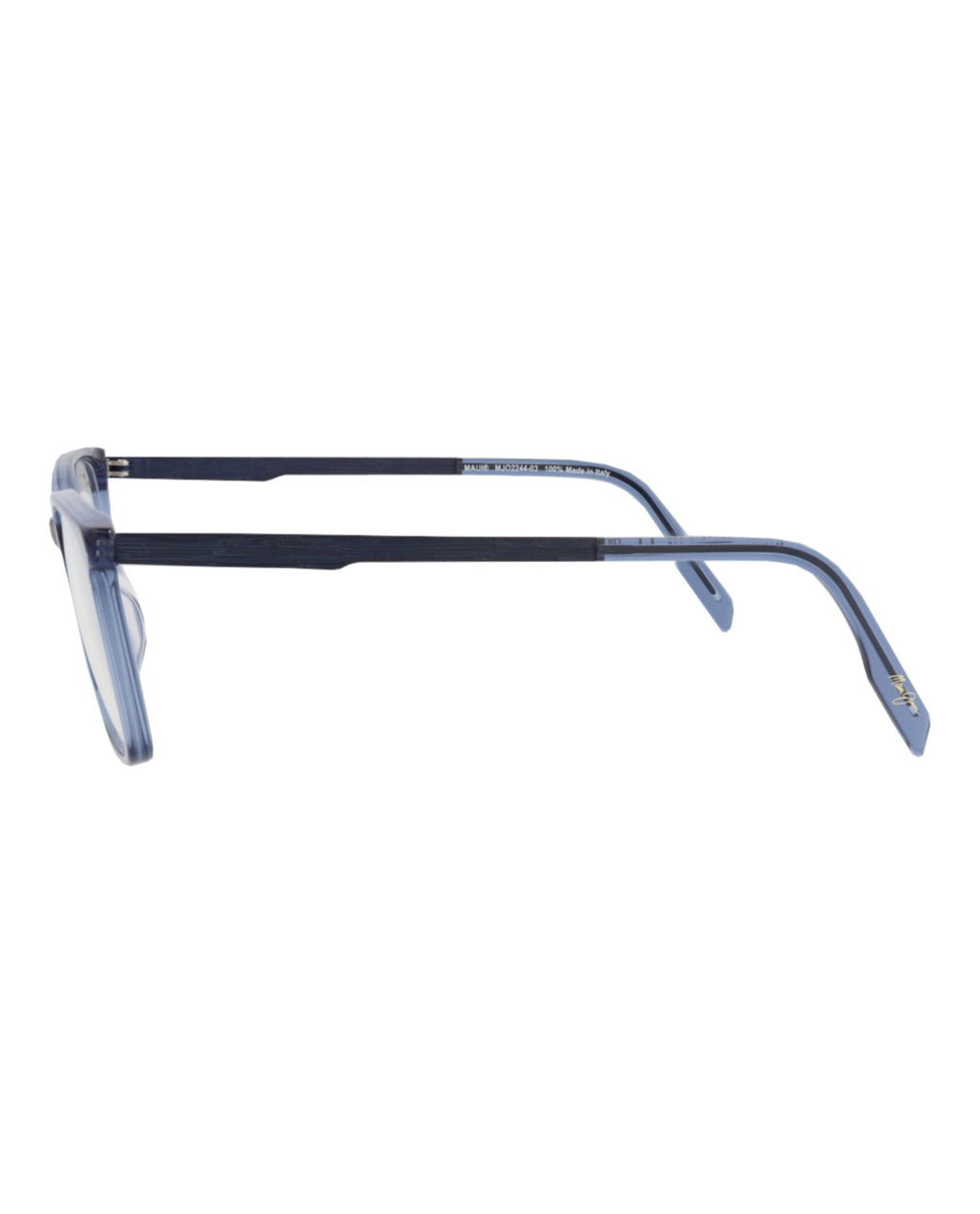 Maui Jim Mens Square/Rectangle Blue Blue Transparent Fashion Designer Eyewear