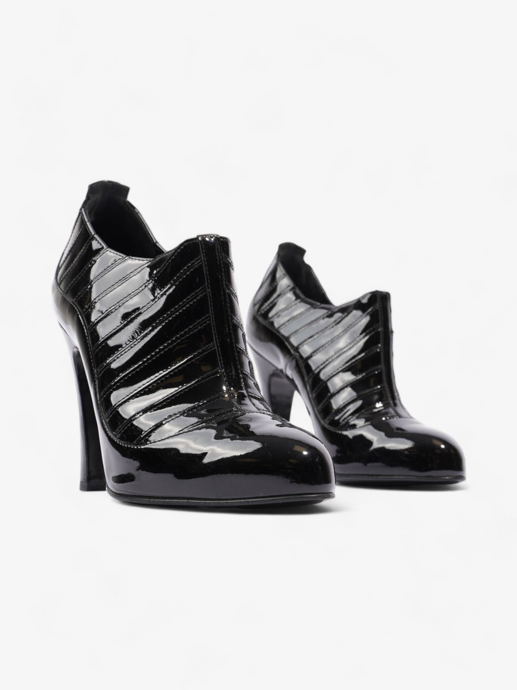Chanel Patent Leather Ankle Boots 100 Black Patent Leather EU 38 UK 5