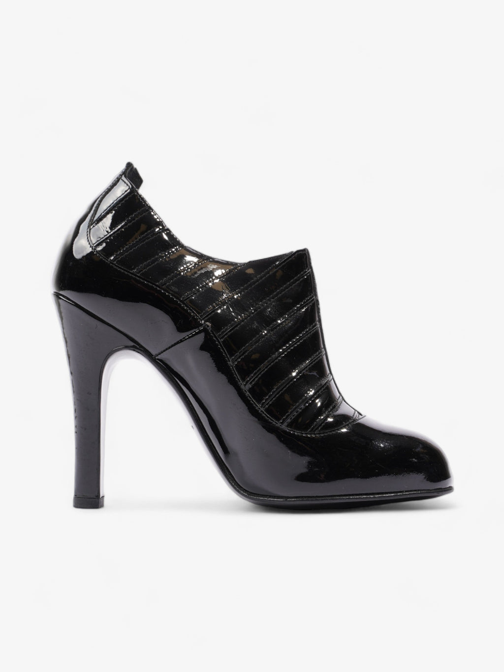 Chanel Patent Leather Ankle Boots 100 Black Patent Leather EU 38 UK 5