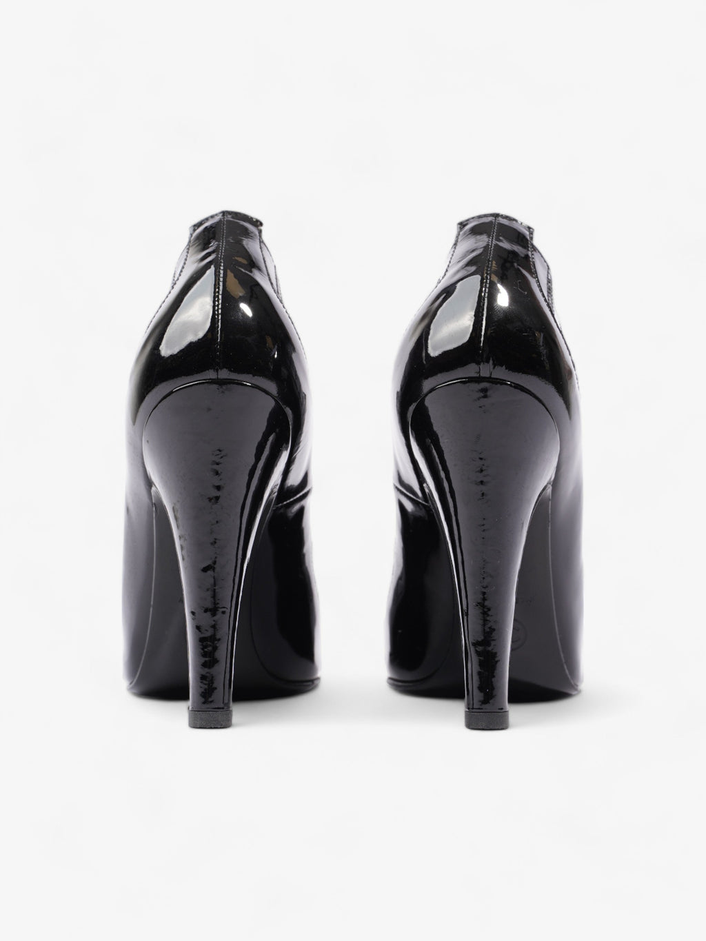 Chanel Patent Leather Ankle Boots 100 Black Patent Leather EU 38 UK 5