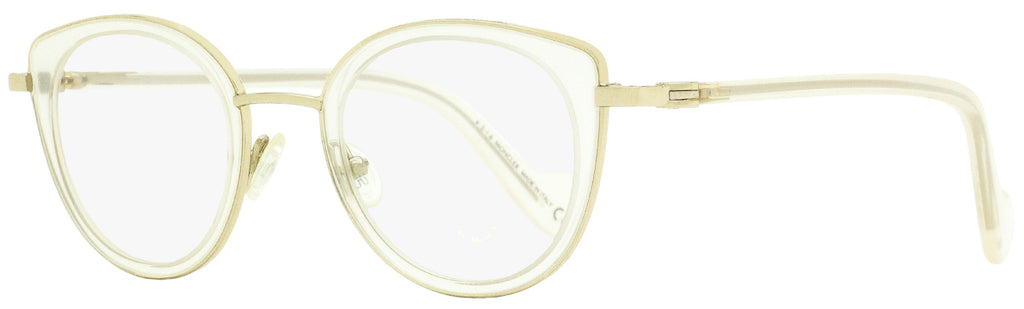 Moncler Oval Eyeglasses ML5025 024 Light Gold/Frosted 46mm 5025 Light Gold Frosted