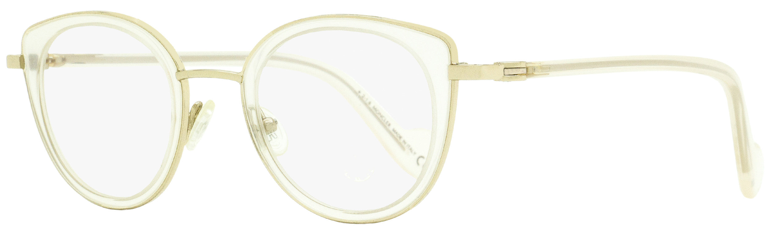 Moncler Oval Eyeglasses ML5025 024 Light Gold/Frosted 46mm 5025 Light Gold Frosted