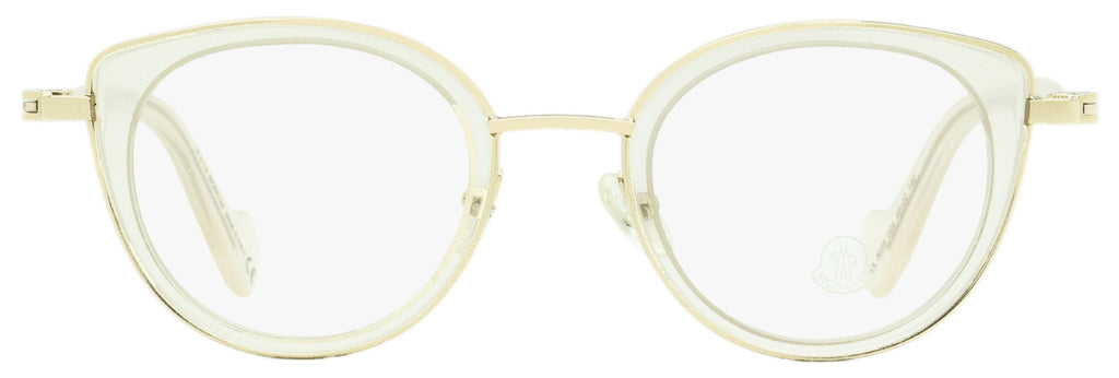 Moncler Oval Eyeglasses ML5025 024 Light Gold/Frosted 46mm 5025