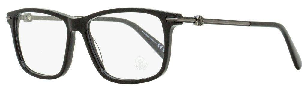 Moncler Rectangular Eyeglasses ML5205 001 Black/Gunmetal 54mm Black Gunmetal