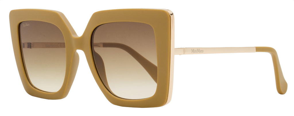 Max Mara Design4 Sunglasses MM0051 73F Matte Tan/Gold 52mm Matte Tan Gold