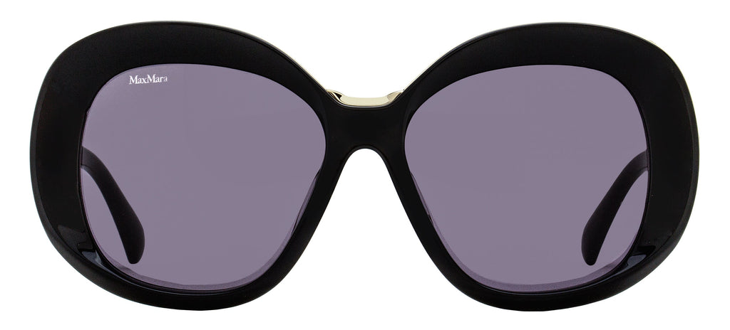 Max Mara Edna Alt Fit Sunglasses MM0087-F 01A Black 55mm
