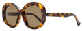 Max Mara Edna Alt Fit Sunglasses MM0087-F 52E Dark Havana 55mm Dark Havana