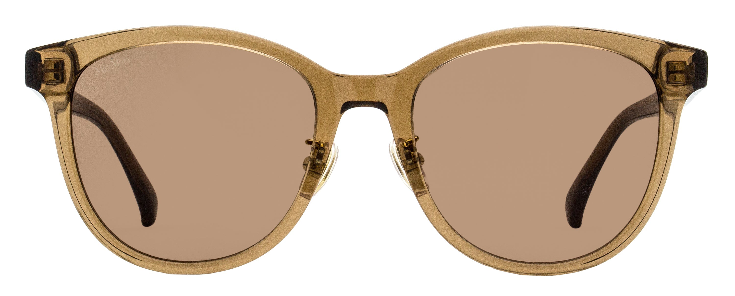 Max Mara Pantos Alt Fit Sunglasses MM0107-K 45E Transparent Brown 55mm