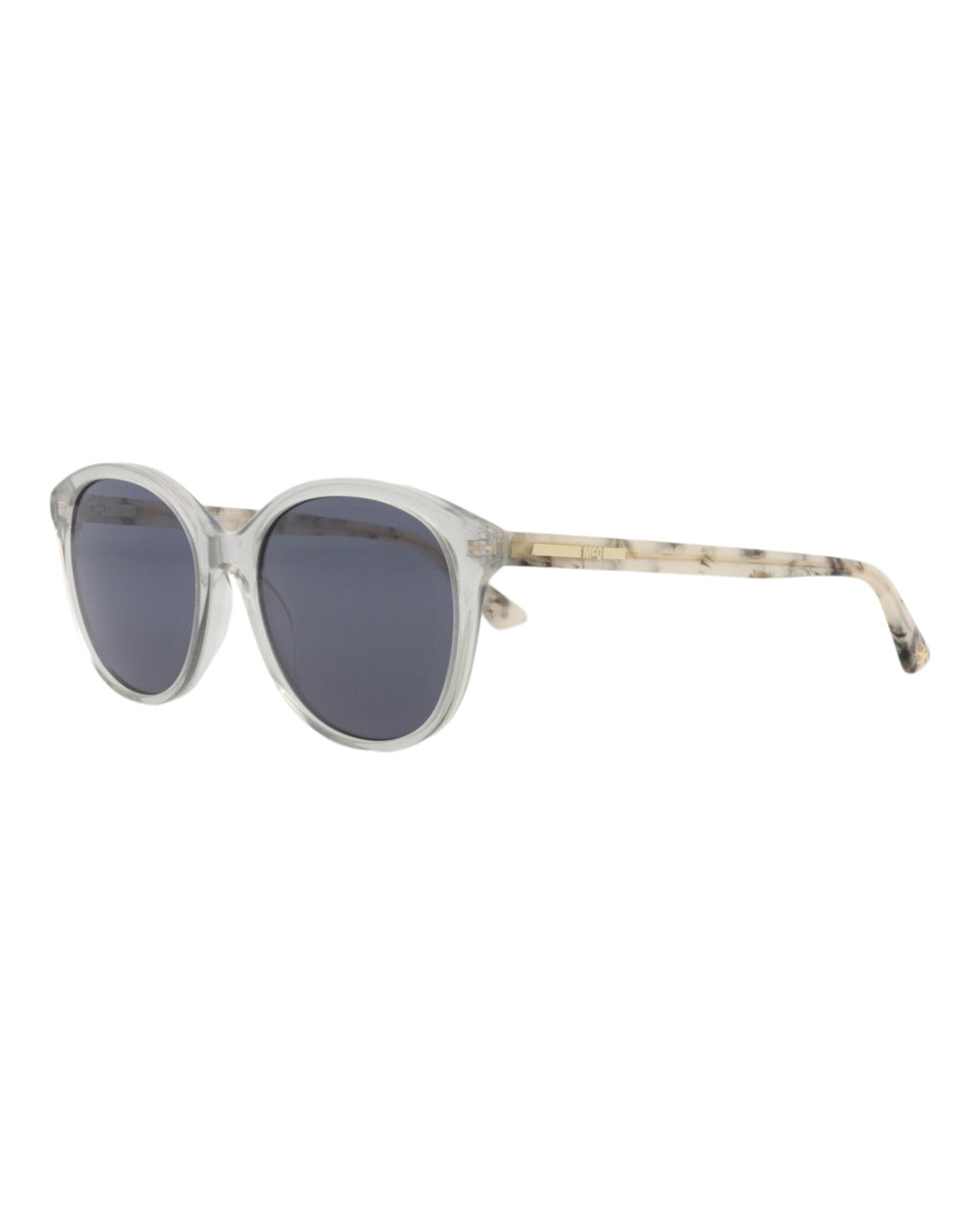 McQ Alexander McQueen Womens Round/Oval Grey Havana Grey Fashion Designer Eyewear