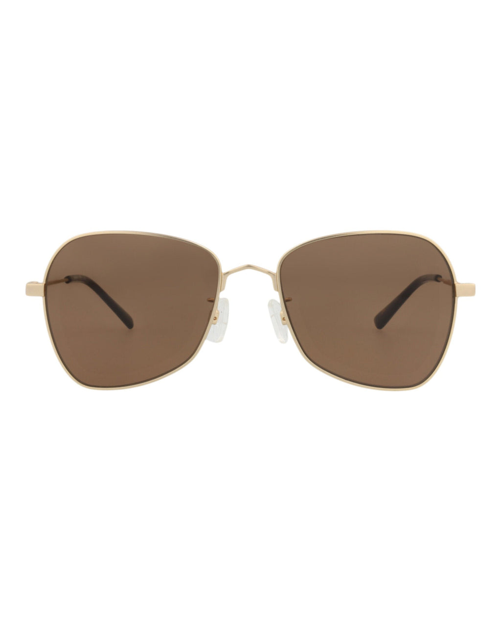 McQ Alexander McQueen Unisex Square/Rectangle Gold Gold Brown Fashion Designer Eyewear