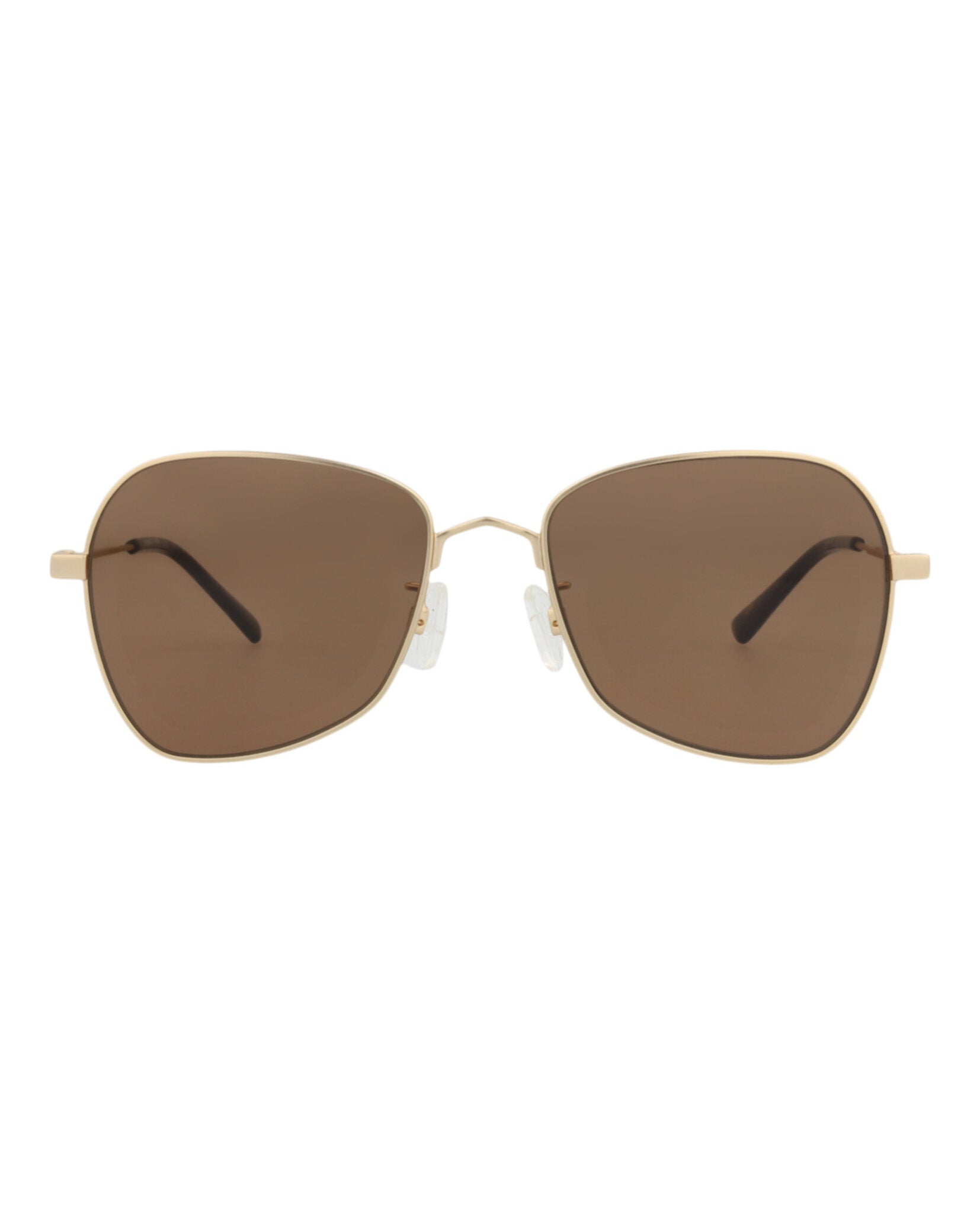 McQ Alexander McQueen Unisex Square/Rectangle Gold Gold Brown Fashion Designer Eyewear