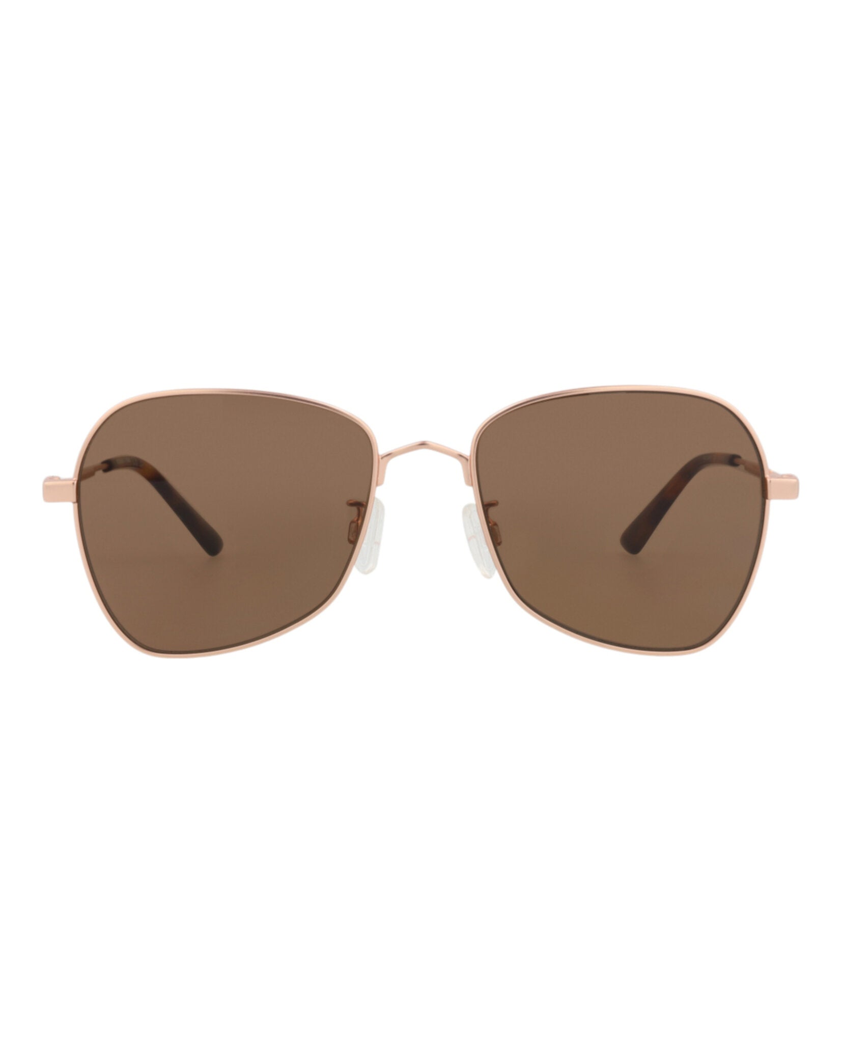McQ Alexander McQueen Unisex Square/Rectangle Gold Gold Brown Fashion Designer Eyewear