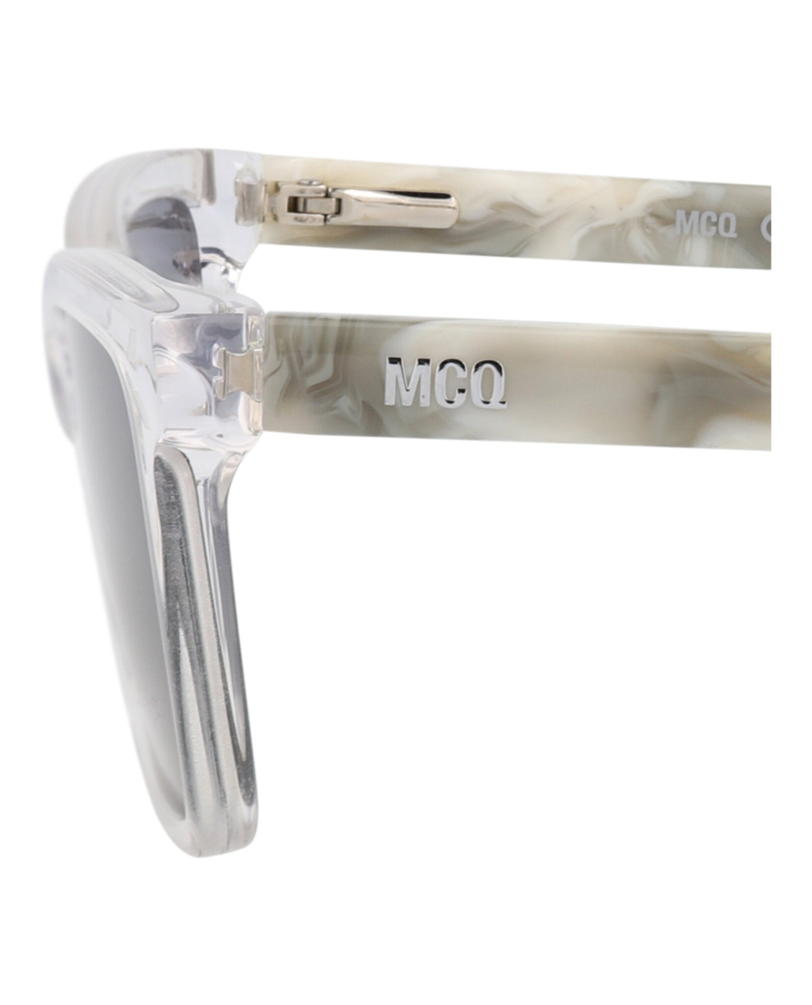 McQ Alexander McQueen Womens Square/Rectangle Crystal White Grey Fashion Designer Eyewear