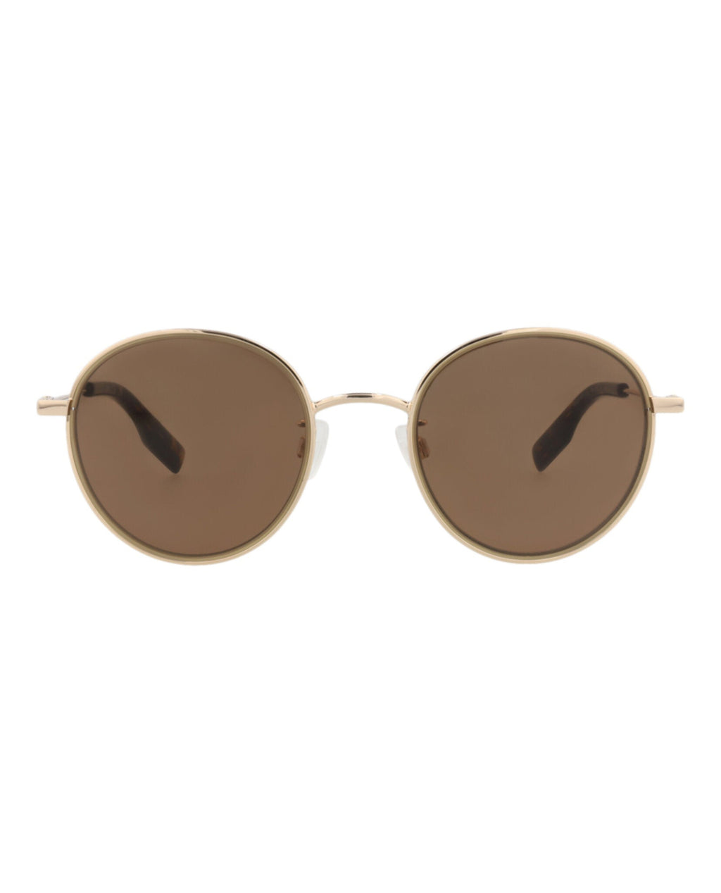 McQ Alexander McQueen Womens Round/Oval Gold Gold Brown Fashion Designer Eyewear