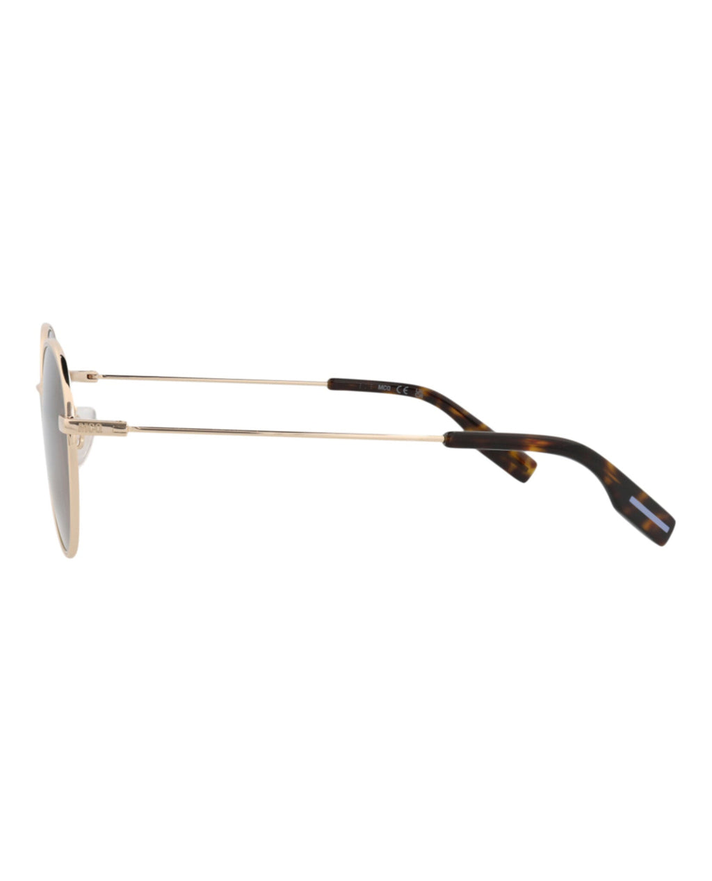 McQ Alexander McQueen Womens Round/Oval Gold Gold Brown Fashion Designer Eyewear