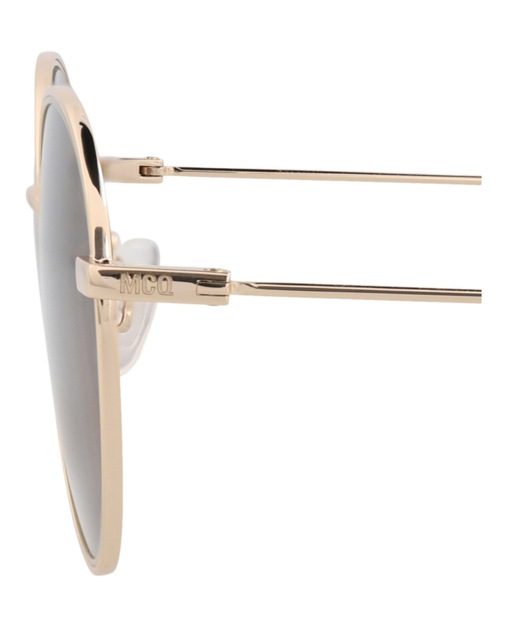 McQ Alexander McQueen Womens Round/Oval Gold Gold Brown Fashion Designer Eyewear