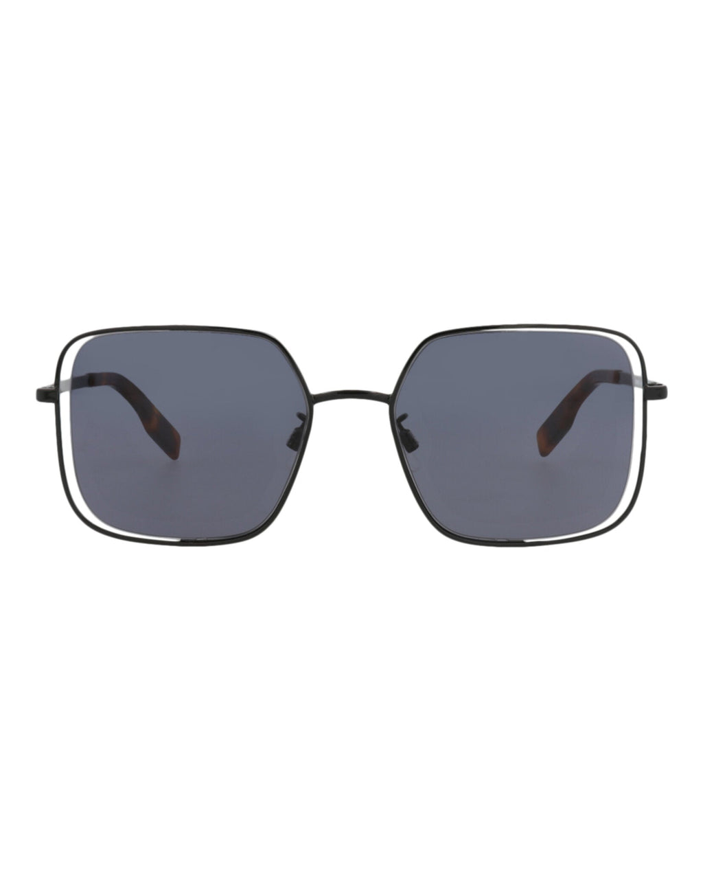 McQ Alexander McQueen Womens Square/Rectangle Black Black Grey Fashion Designer Eyewear