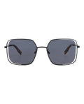 McQ Alexander McQueen Womens Square/Rectangle Black Black Grey Fashion Designer Eyewear