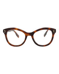 McQ Alexander McQueen Womens Cat Eye Havana Havana Transparent Fashion Designer Eyewear