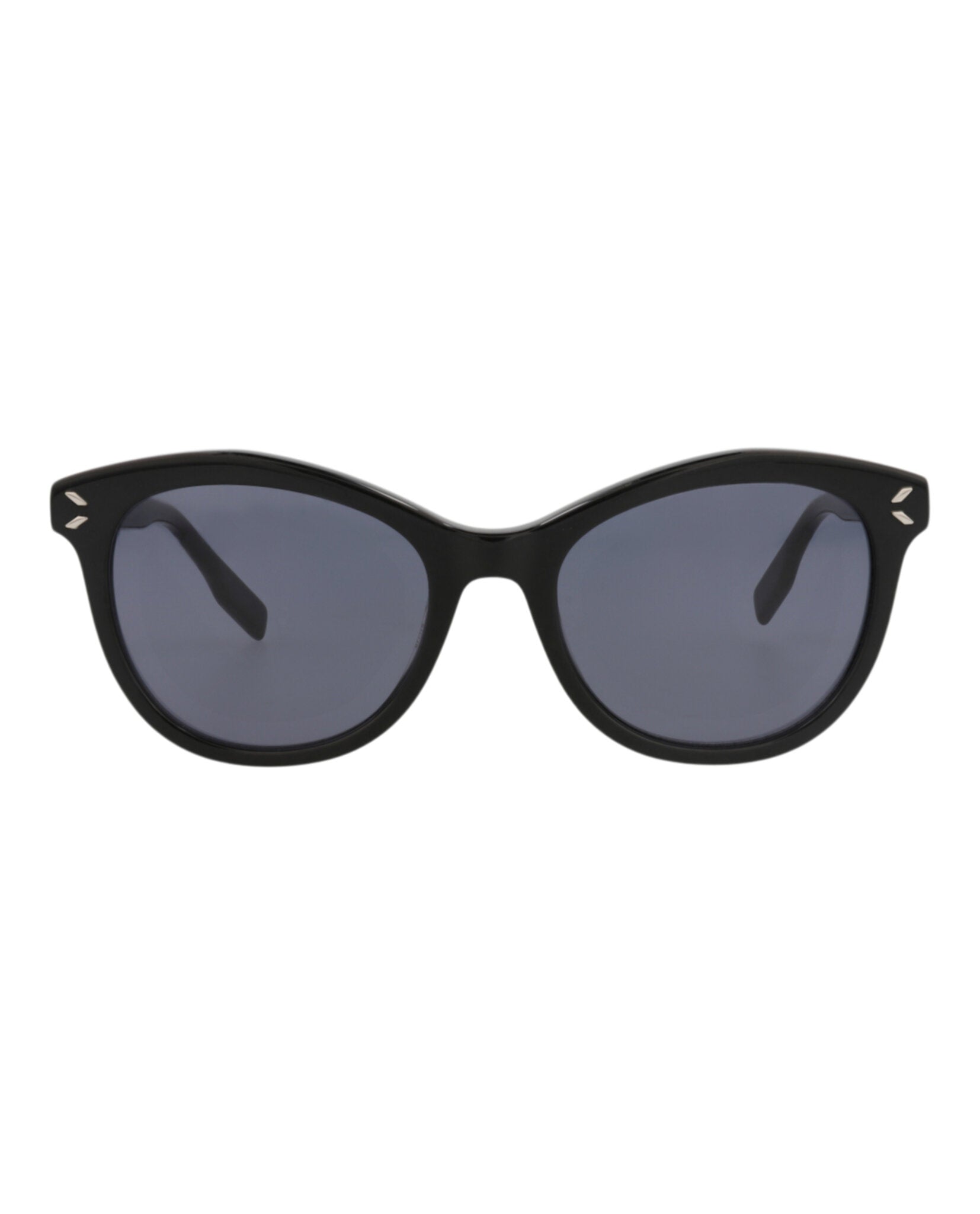 McQ Alexander McQueen Womens Cat Eye Black Black Grey Fashion Designer Eyewear